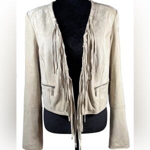 SOLD Beige leather Suede Women's Jacket